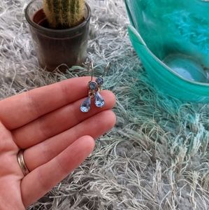 Blue gem earrings